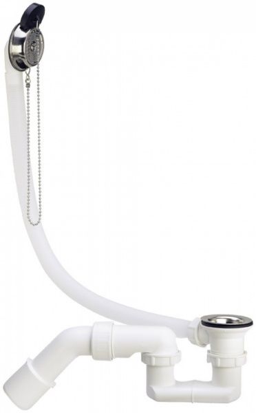 Сифон для ванны Viega с переливом, пластик / белый, 1 1 / 2х40 / 50
