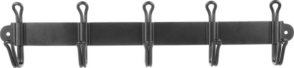 Вешалка Comit гардеробная 5 крючков черная
