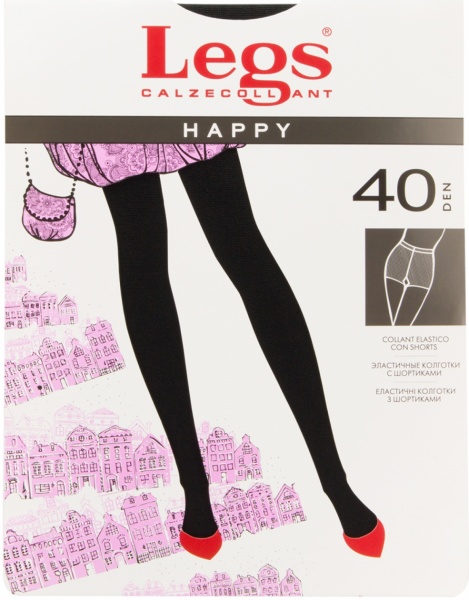 Колготки Legs HAPPY 40 den ALL DAY NERO 2 черный