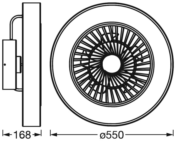 Світильник світлодіодний Ledvance Smart+Wifi Cylinder 76 Вт сірий CEILING FAN 35W 