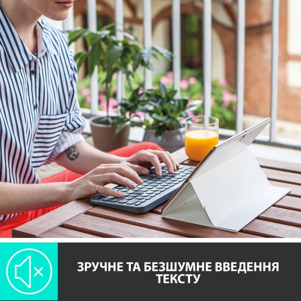 Клавіатура Logitech K380 Multi-Device Bluetooth UA (L920-007582) dark grey 