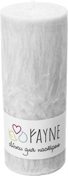 Свічка Циліндр пальмова біла 6х15 см ТМ FAYNE