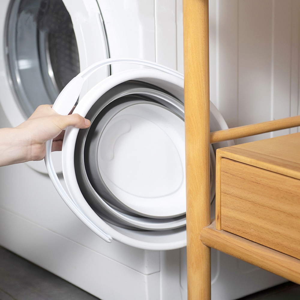 Відро звичайне MVM BIN-17 10 л білий/сірий