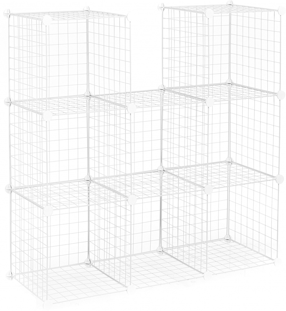 Стелаж дротяний куб metal сubes storage 9 полиць 1105х1105х370 мм білий