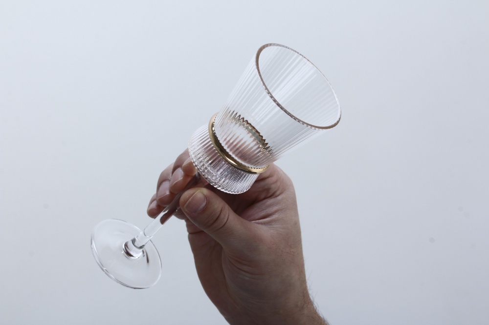 Чарка для лікеру Fiora Golden Ring скло 125 мл 1 шт.