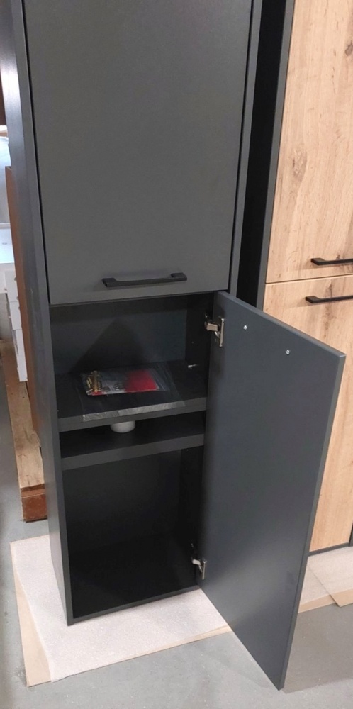 Пенал для ванной комнаты ЮВЕНТА Afina - 170 AfP-170 Антрацит