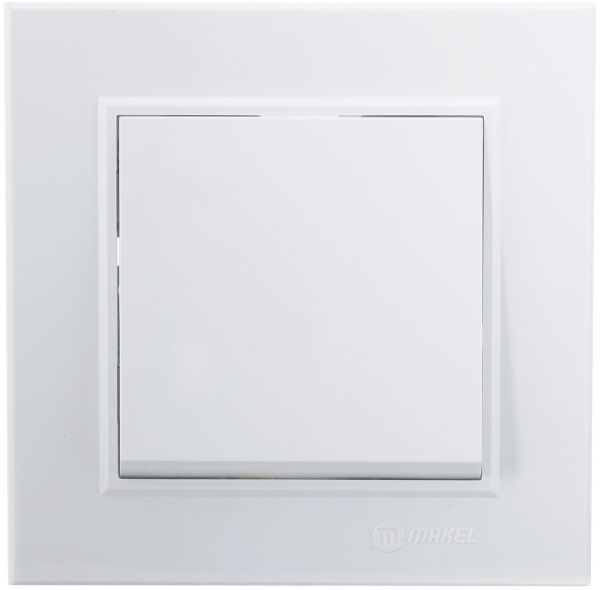 Выключатель одноклавишный Makel Karea 00 без подсветки 10 А 220В белый