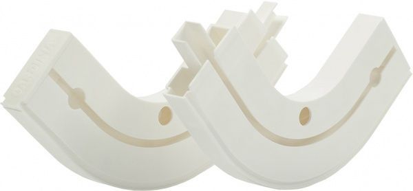 Закінчення Gardinia дугове одинарний набірний білий 2 шт. 