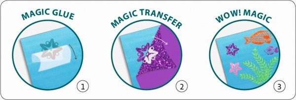 Набор для творчества Djeco Художественные патчи с блестками Океан DJ09466