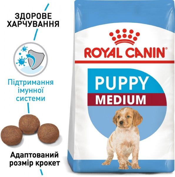 Корм Royal Canin для щенков MEDIUM PUPPY 4 кг