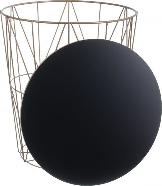 Стол-корзина Сканди 35х35х39 см чорный с золотым 