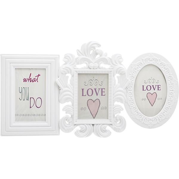 Фоторамка Коллаж Микс 3 шт белая