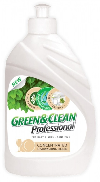 Жидкость для ручного мытья посуды Green&Clean Professional для детской посуды 0,5л