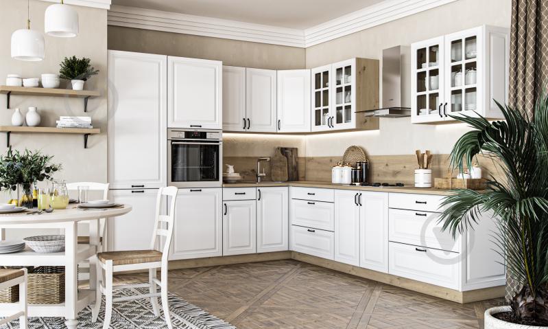 Тумба нижня з ящиком Q-25 Ня-3 (1+2) 40/82/54 МС Глорія біла емаль/дуб артізан Грейд