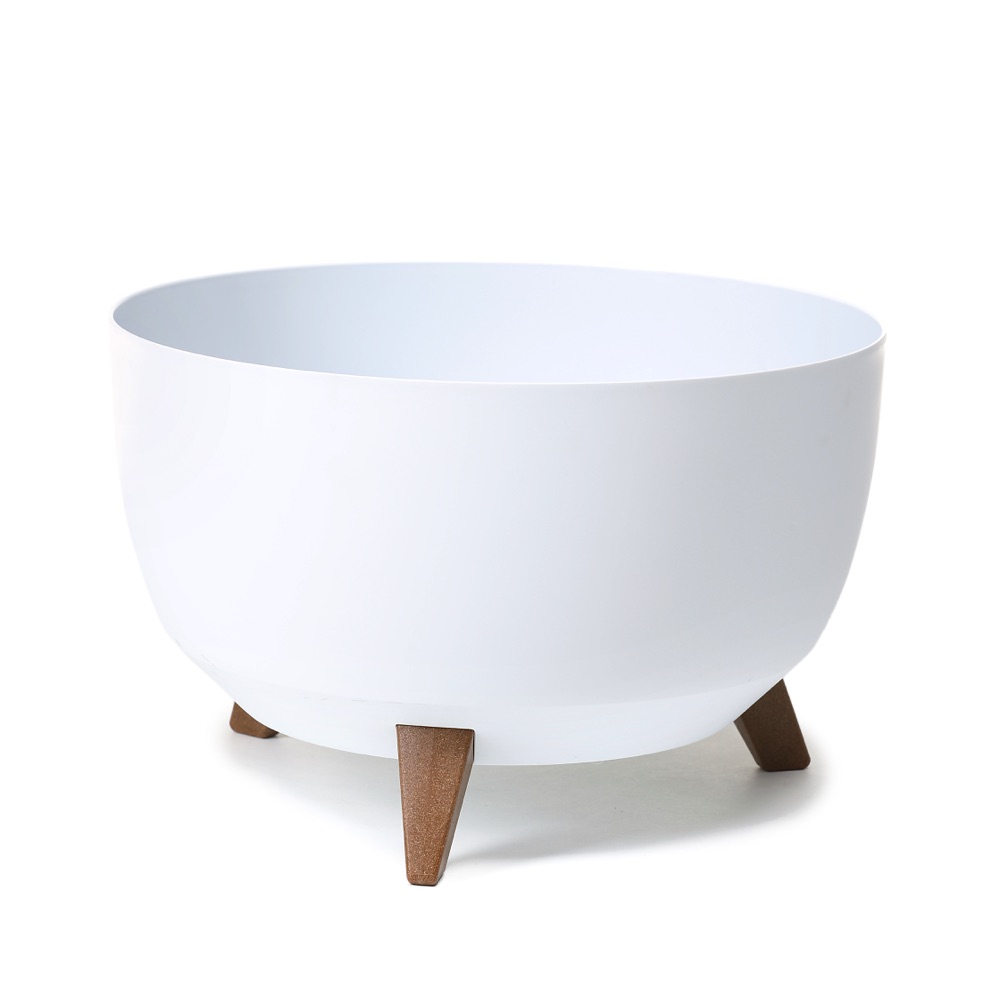 Вазон пластик ROMA круглий білий гладкий 5,1 л Ламела (9057979)