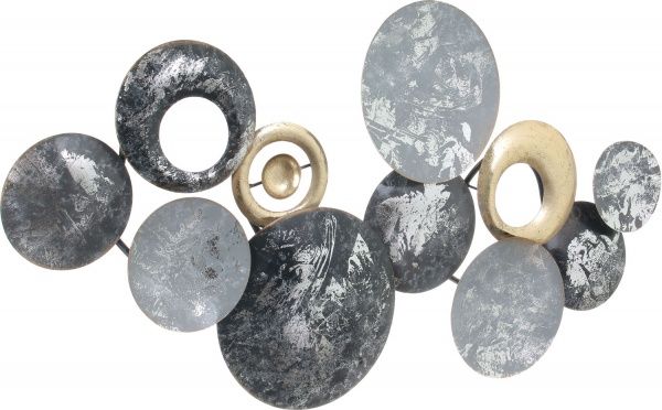 Декор настенный Surface 89,5x49,5 см черно-золотистый 