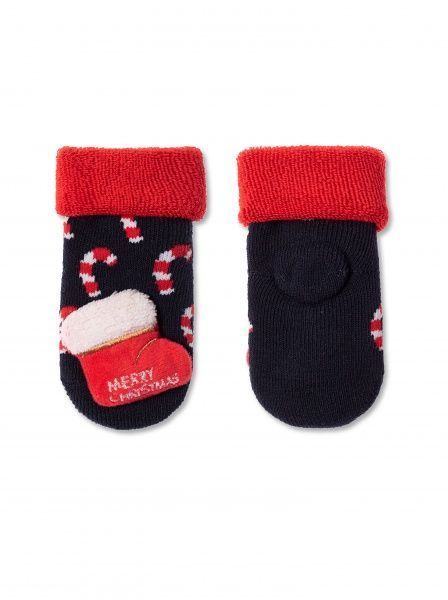 Шкарпетки дитячі Conte-Kids New Year 521 19С-79СП р.9-10 темно-синій 