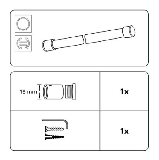 Тримач для карниза Gardinia Kira торцевий набірний d19 мм шампань 1 шт. 
