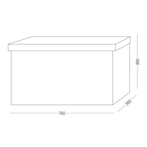 Ящик-пуф MVM TH-06 GRAY 380x760x380 мм
