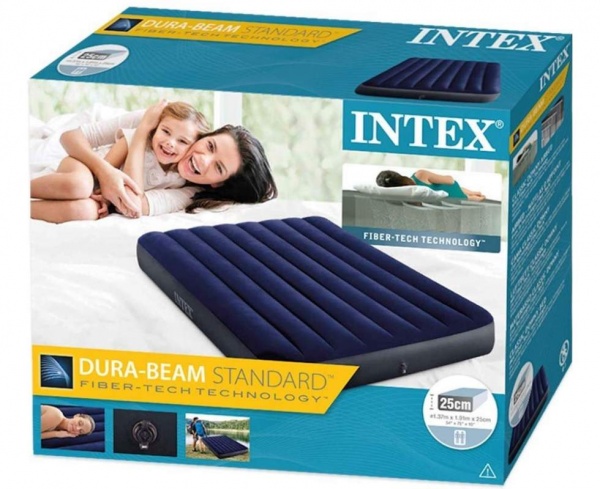 Кровать надувная Intex 191x137 см синий 64758