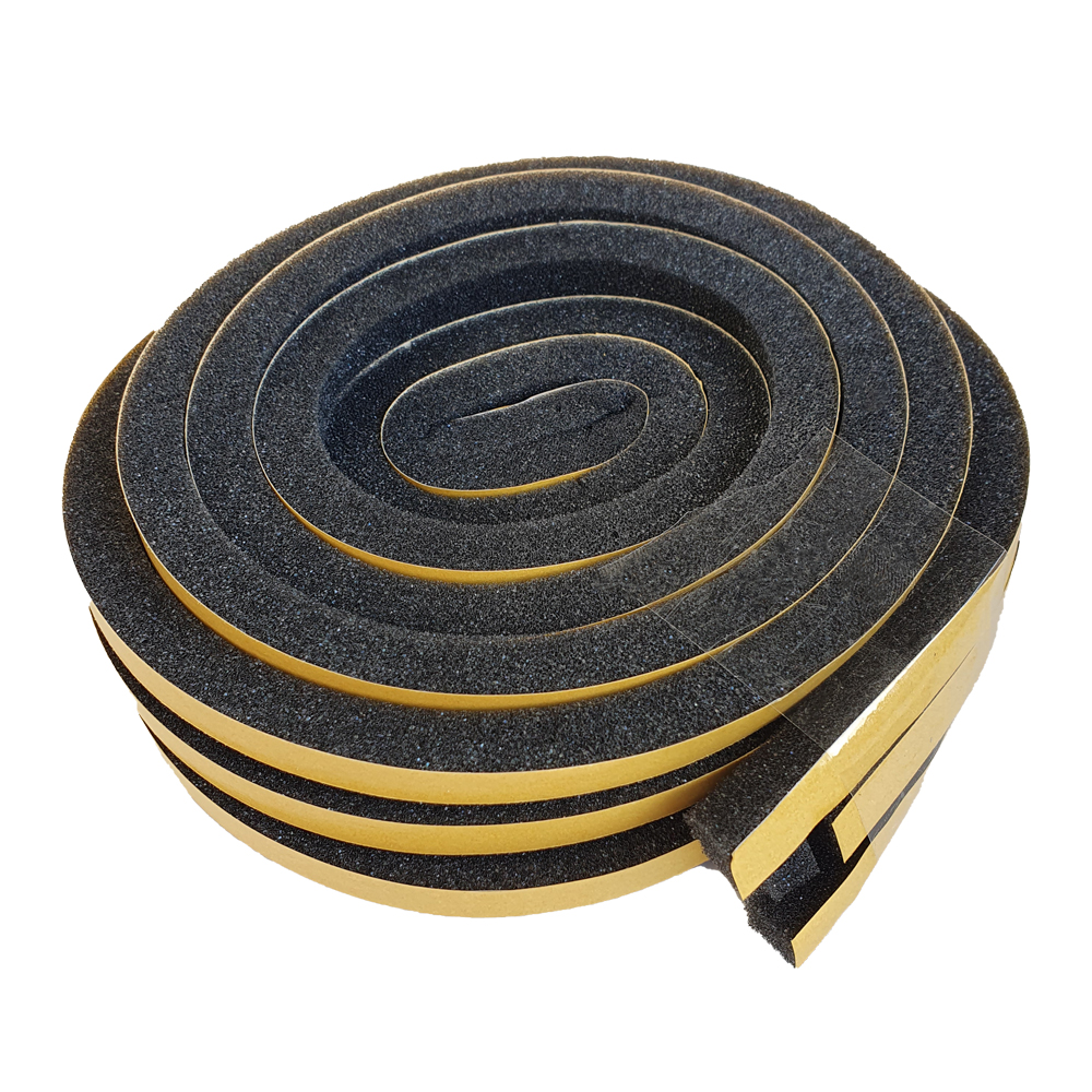 Уплотнитель фигурный Vektor для рамы и створки 10 м черный