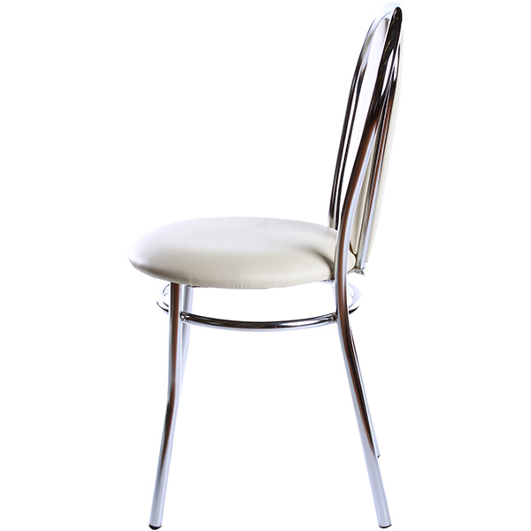 Стул обеденный Nowy Styl Florino Chrome V-18 хром/молочный