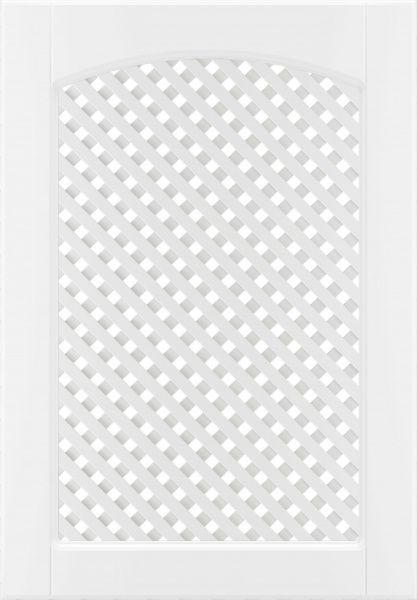 Фасад для кухні Грейд-Плюс Прованс білий гладкий №383 713x496 ВТ правий