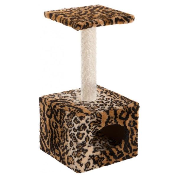 Кігтеточка Природа Д1 з будкою леопардова 32х32х65 см