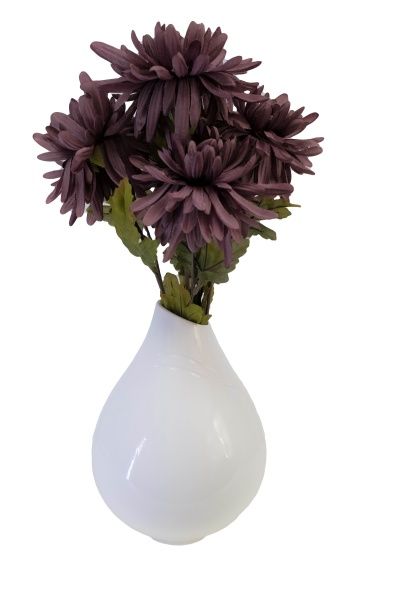 Ваза Пайрус глянець білий 28 см