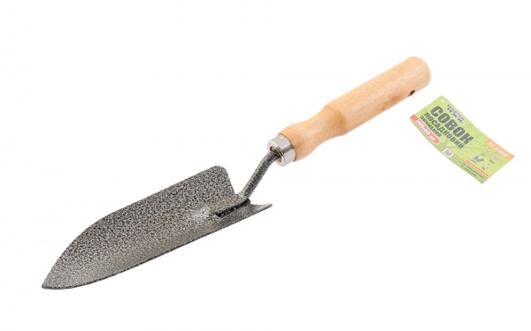 Совок посадочный MasterTool зауженный с деревянной ручкой