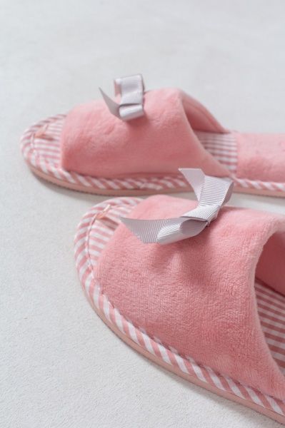 Капці домашні Twins HS-VL велюр/клітинка р. 36-37 персиковий 