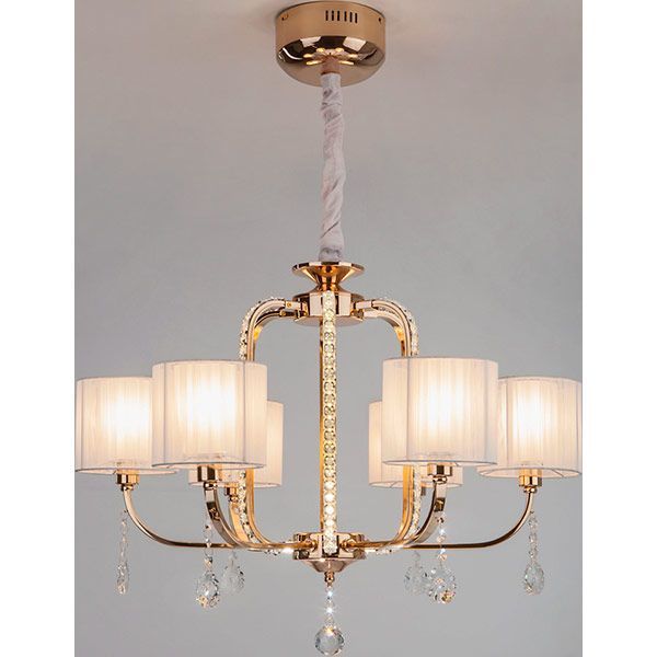 Люстра підвісна Strotskis Adriana пульт ДК LED 20 Вт 6x40 Вт E14 золото 428/6 