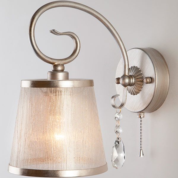 Бра Strotskis Liona 1x40 Вт E14 старое серебро 60065/1