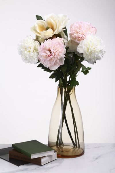 Ваза стеклянная Wrzesniak Glassworks Яншо 34 см янтарная 