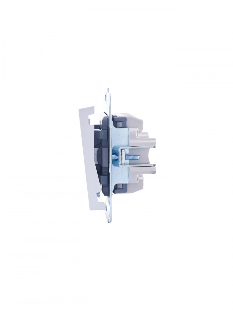 Выключатель проходной одноклавишный Lezard Vesna белый 742-0288-105