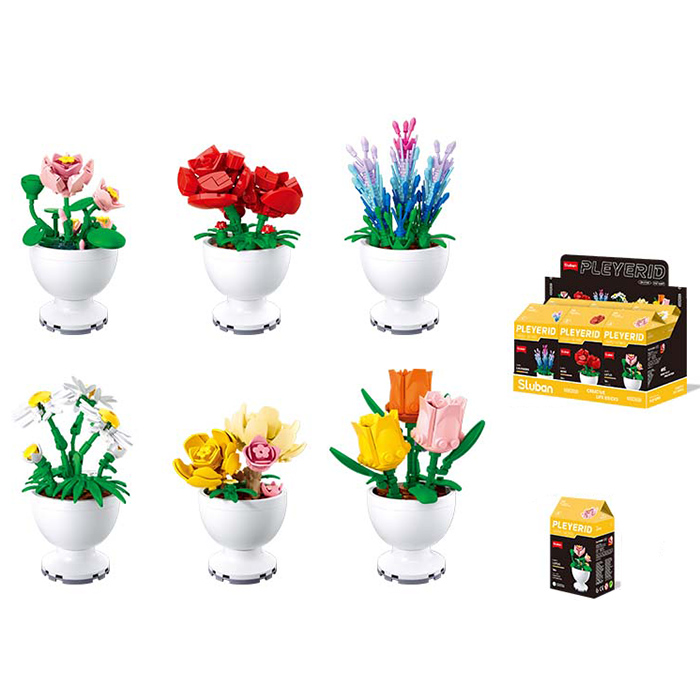 Конструктор Sluban Квіти в горщику M38-B1077