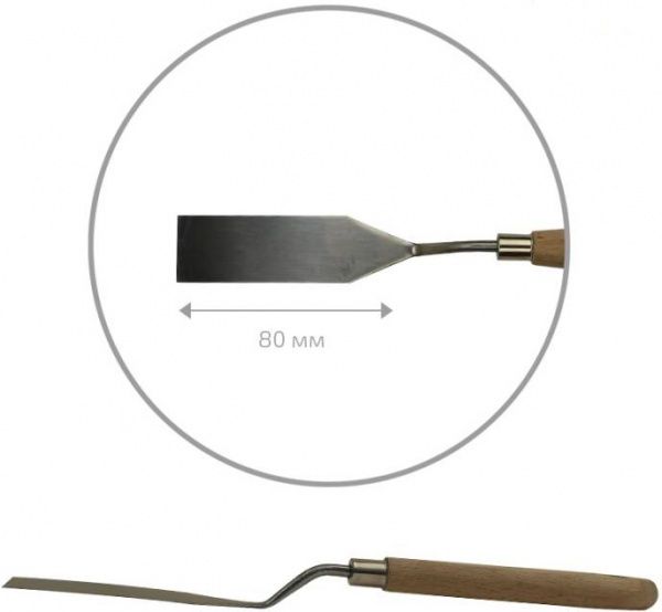Мастихін 11919 прямокутний 8 см код 1007 Rosa Start 