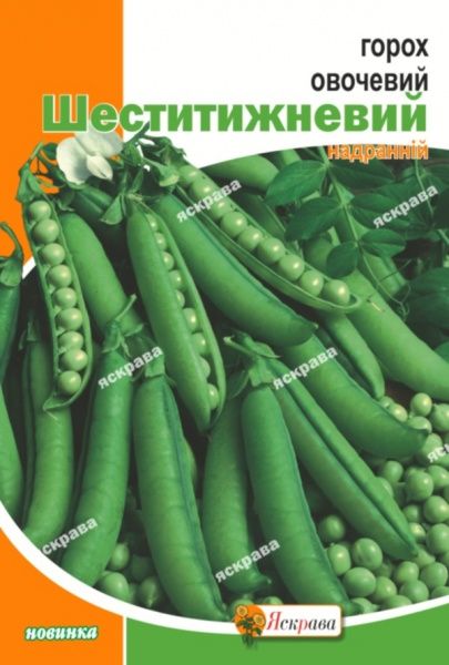 Семена Яскрава горох Шестинедельный сахарный 50г (4823069912208)