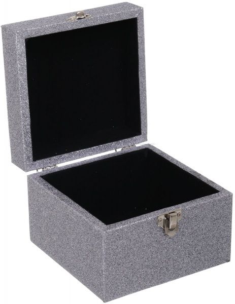 Скриня для прикрас Шик 14х14х11 см срібний