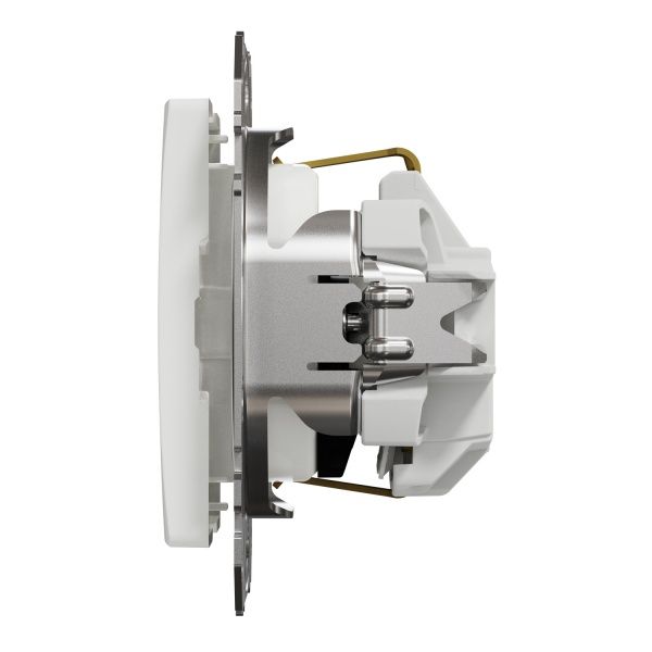 Розетка силовая с заземлением Schneider Electric Sedna Design со шторками без крышки белый SDD111022