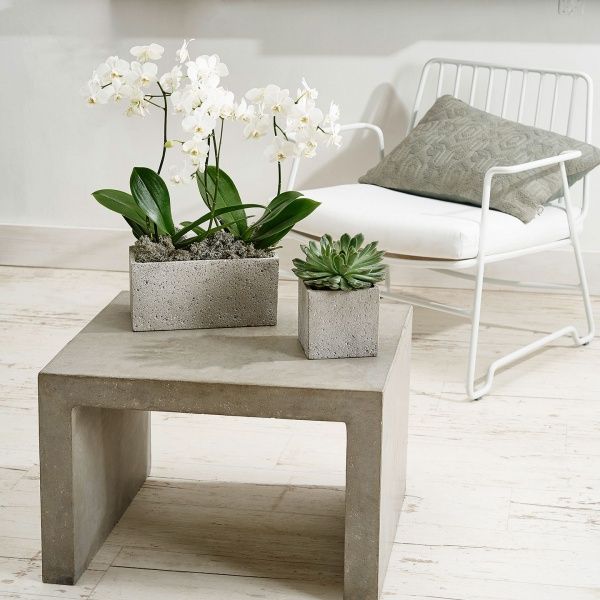 Кашпо Latina Concrete квадратний 4,5 л сірий (1320-0018-2394) 