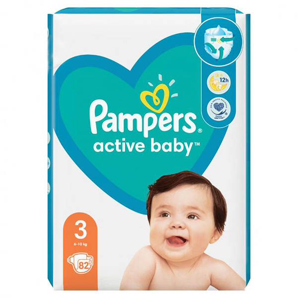Підгузки Pampers Active Baby 3 6-10 кг 82 шт.