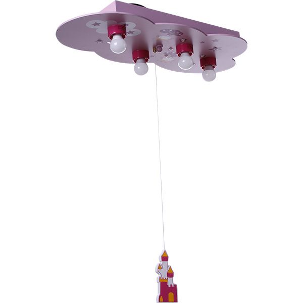 Люстра Crystal Sky PL4 розовая