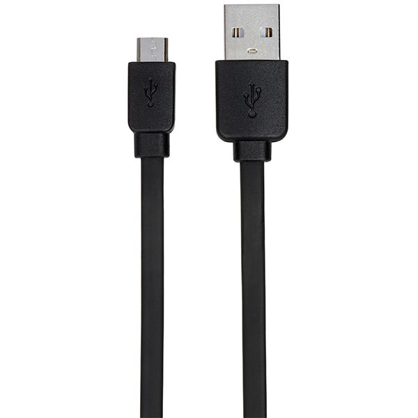 Кабель 2E USB 2.0 to Micro USB Flat Cable Single Molding Type Black 1 м 2E-CCMPVC-1MBL