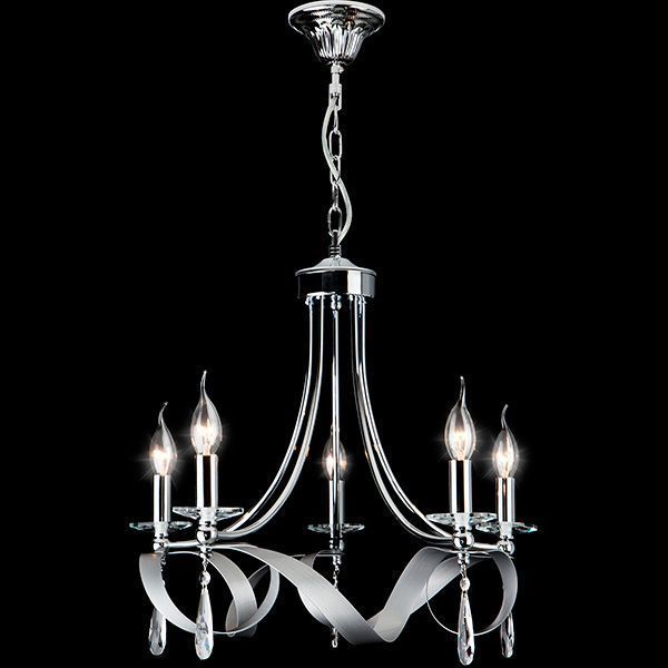 Люстра подвесная Strotskis Adelia 5x60 Вт E14 хром 60064/5 