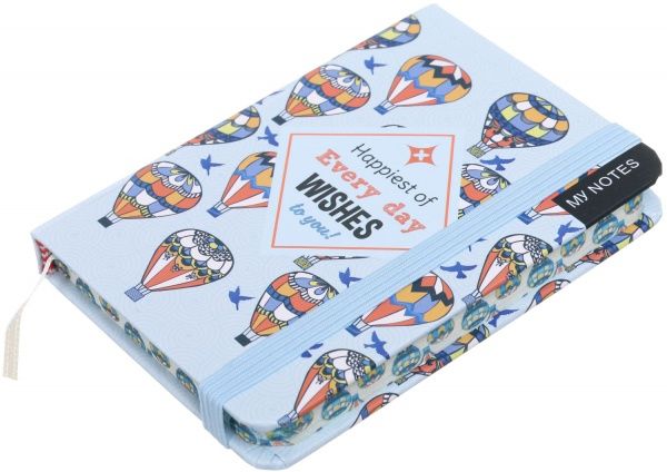 Книга для нотаток Wishes повітряні кулі А6 80 аркушів