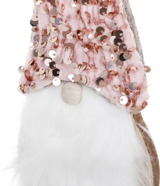 Статуэтка декоративная Санта розовая 24 см 