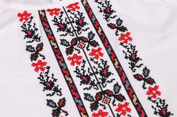 Вышиванка для девочек Эдельвика р.134 белый 21-22/09 