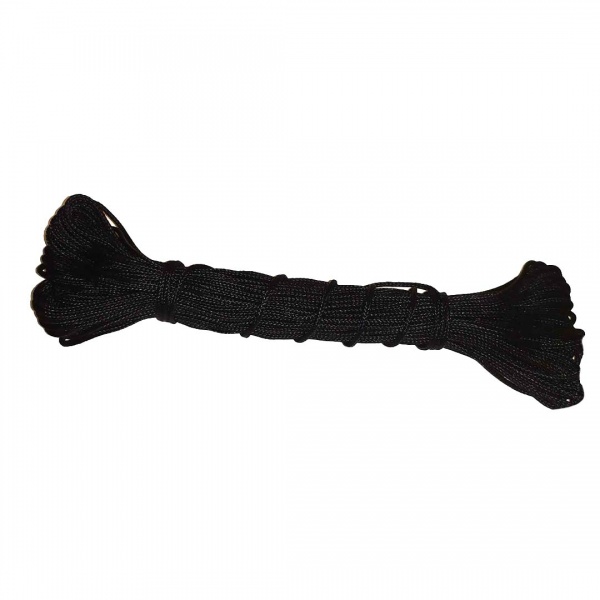 Шнур полипропиленовый плетеная с наполнителем 1,5 мм 20 м черный