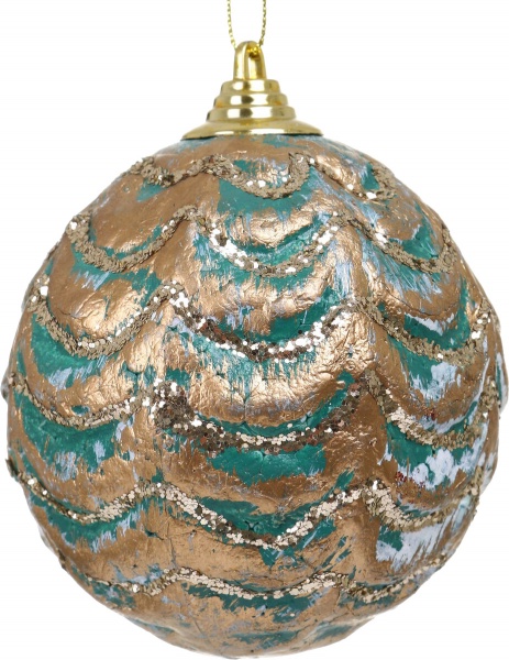 Шар новогодний SD019-41B d 100 мм бирюзовый